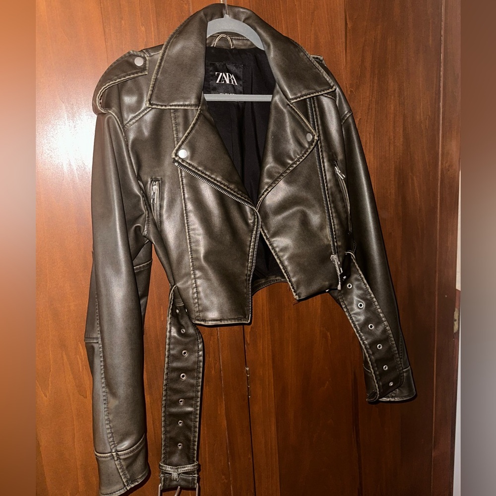 Zara leather jacket